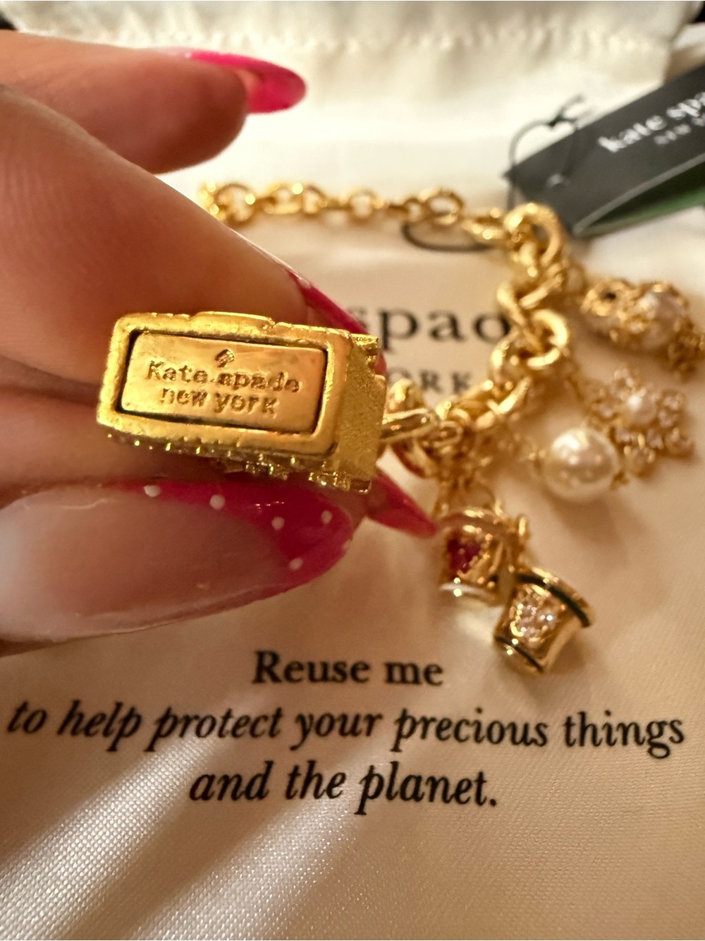 kate spade Gold Winter Wonderland Charm Bracelet - Picture 2 of 3